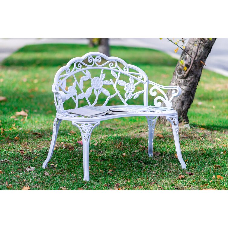 Small metal outdoor discount bench